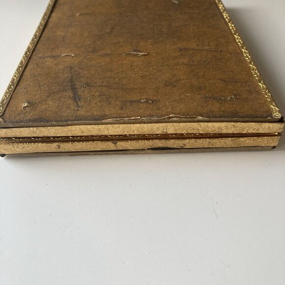 VTG Hollywood Regency MCM Gold Filigree Embossed Duo Picture Frame Ornate 7X5 - Picture 12 of 16